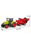 Toy Tractor with Trailer - Movable Farm and Agricultural Vehicle - Green Harvester Set (24.5 cm) - 3