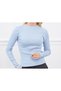 Long-Sleeved 100% Cotton Bodysuit Women's Clothing Bodysuit Winter Black White Blue - 3
