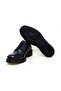 Dark Blue Color Lace-Up Genuine Leather Men's Shoes - 3