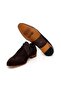 Brown Lace-Up Genuine Leather Suede Men's Shoes - 3