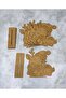 5 Pieces Christmas Ornament Deer Themed, Wooden Painting, Activity School Course Activity Set - 3