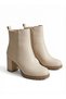 Espan 9 cm Heeled Oval Toe Faux Leather Zipper Winter Women's Boots - 2