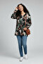 Women's Digital Print Camouflage Patterned Interlock Fabric K Hooded Cardigan