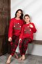 Mother-Daughter Matching Long Sleeve Plaid Christmas Concept Family Bond Pajama Set-3256 - 2