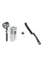 Portable high-pressure shower head with filter + multi-function brush with long handle
