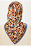 Tivil Silk Scarf Ist 9214 - 03 Petrol Blue Mixed Pattern - 3
