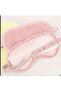 Shunhe 2Pcs Plush Eye Mask, Blackout Sleep Mask, Breathable, with Adjustable Strap Pink