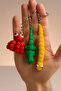 3 Pieces Movable Jointed Colorful Keychain Set - Iguana, Octopus, Snake - 3-Piece Gift Set - 2