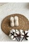 Welcome Baby Gift |   Beige Knitwear Blanket, Booties & Pacifier Chain - 3