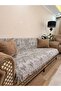 Sofa Cover Luxury Cotton Marble Pattern Non-Slip Reversible Fringed Decorative for Daily Use