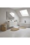 5 Piece Tricot Jute Bathroom Set - Dirty Basket, Mat and Organizer Set - Beige - 3