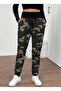 Women's High Waist Lace-Up Patterned Two Thread Pants - 3