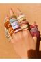 6-7-8-9 MULTI 25 piece Bohemian retro style acrylic resin gold foil ring set for women with dopamine - 8
