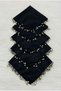 Black Chiffon Bride Groom Handkerchief, Wedding Handkerchief Bridesmaid Bride Party Henna Engagement Circumcision Gift, 10 Pieces