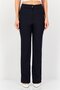 Women Regular Fit Stripe Straight Leg Pants, Navy