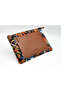 Handcrafted Leather & KALAMKARI Fabric Laptop Sleeve - Front & Back Pockets