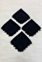 Black Crystal Glass Beaded Bride Groom Handkerchief, 10 Pieces, Wedding Henna Circumcision Engagement Halay Bridesmaid Gift - 3