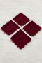 Burgundy Crystal Glass Beaded Bride Groom Handkerchief, 10 Pieces, Wedding Henna Circumcision Engagement Halay Bridesmaid Gift - 3