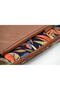 Handcrafted Leather & KALAMKARI Fabric Laptop Sleeve - Front & Back Pockets - 7