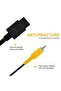 black 1.8m AV Cable Composite Video Cord 6 Feet Line Compatible with Nintendo 64/N64/GameCube/SNES T - 6