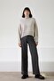 A.Beige Long Sleeve Turtleneck Cashmere Women's Knitwear Sweater - 6