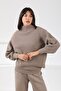 Mink Long Sleeve Off-Shoulder Cashmere Women's Knitwear Sweater - 2