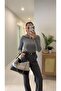 Lucca Light Gray Buttoned Knitwear