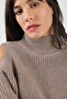 Mink Long Sleeve Off-Shoulder Cashmere Women's Knitwear Sweater