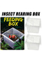 10x Feeding Box Reptile Cage Hatching Container Rearing Tank Clear Reptile Vivarium Terrarium Ins...