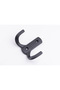 663 Matte Black 2-Armed Strap |   Behind the Door – Coat Rack – Cloakroom – Wardrobe Hanger – Pack of 5 - 3