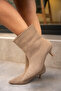 Saves Mink Suede Women's Flat Stitch Detailed Women's Boots - 3