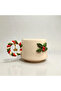 3D Embossed New Year 2026 or Letter Charm with Gift Handmade Ceramic Corked Mug Cup - 3