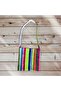 Hand Knitted Color Gradient Saddle Bag