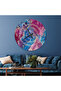 Wooden MDF wall clock with a modern Printed sticker