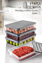 4 Pieces of 1200 Ml. Freshbox Storage Container Set - Microwave and Dishwasher Compatible