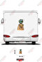 Nature Visual Caravan Sticker Coating with Compass