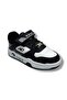 Ndrops 012-26 Leather Velcro Strap Children's Sneaker Black White 26-30
