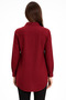 Women's Burgundy Viscose Shirt with Regular Front and Long Back – Comfortable Fit - - 2