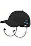 Music Hat Bluetooth Earbud 2-in-1 Wireless Sport Cap - Black
