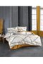 Crystal Prism Brown-Yellow Double Duvet Cover Set
