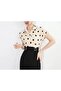Satin shirt with polka dot design