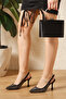 Thin Style Heels Pointed Toe Rhinestone Evening Dress Shoes and Bag Set - 2