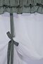 Country Style Pot Curtain Double Ruffled - Compatible with Curtain Rod and Rustic - 6