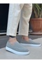 Aba0241 Laceless High Sole Gray Suede Men's Shoes