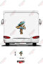 Illustrated Direction Sign Visual Caravan Sticker Covering