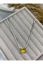 ✨   Luxurious and Eye-Catching: Yellow Sapphire Solitaire Necklace ✨ - 3