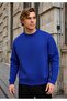 Men's Solid Basic Circular Neck Sweatshirt - 4
