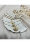 Gold Color 3-Piece Medallion Necklace Set – Vintage, Sparkling and Stylish Design Triple Necklace - 2