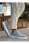 Aba0241 Laceless High Sole Gray Suede Men's Shoes - 5