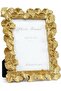 5x7 Vintage Gold Picture Frame, Handcrafted Resin Leaf Design, Glass Front
